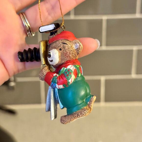 1990s Vintage 1994 Hallmark Photographer Teddy Bear Magnet Ornament Photography - Picture 4 of 5